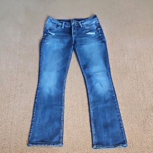 Silver Jeans Women's Blue Bootcut Jeans with Light Whiskering